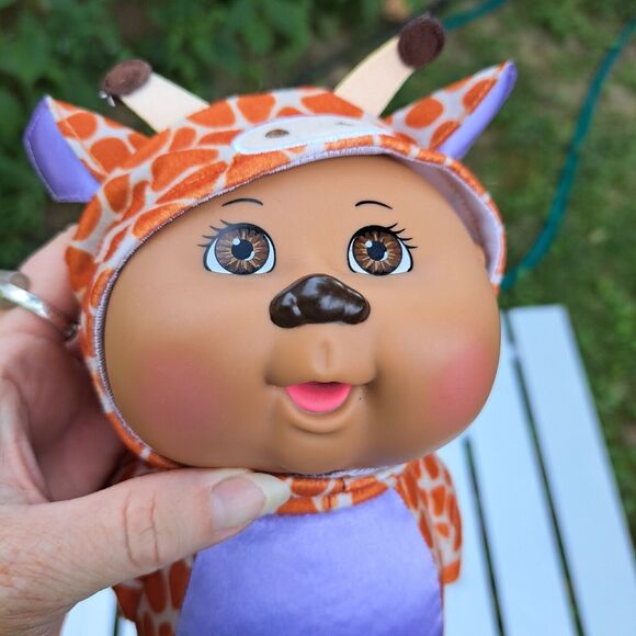 CABBAGE PATCH KIDS ZOO FRIENDS CUTIES 10" DOLLS (2) OPHELIA FROG GARNET GIRAFFE - Picture 5 of 8